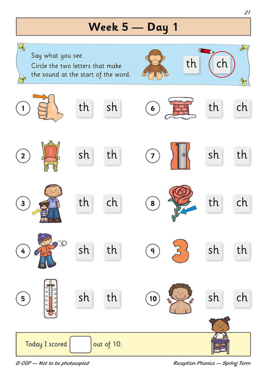 Reception Phonics Daily Practice Book: Spring Term