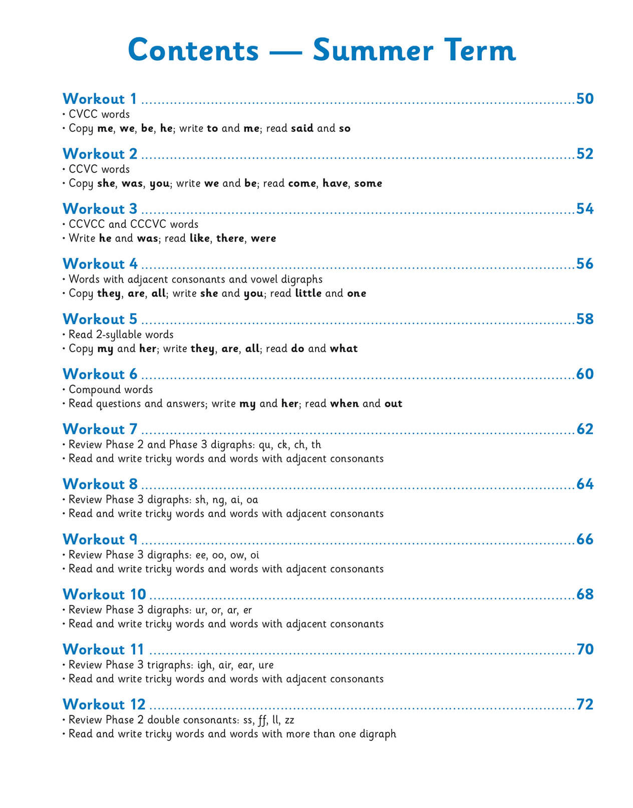 Reception English Phonics 10-Minute Weekly Workouts