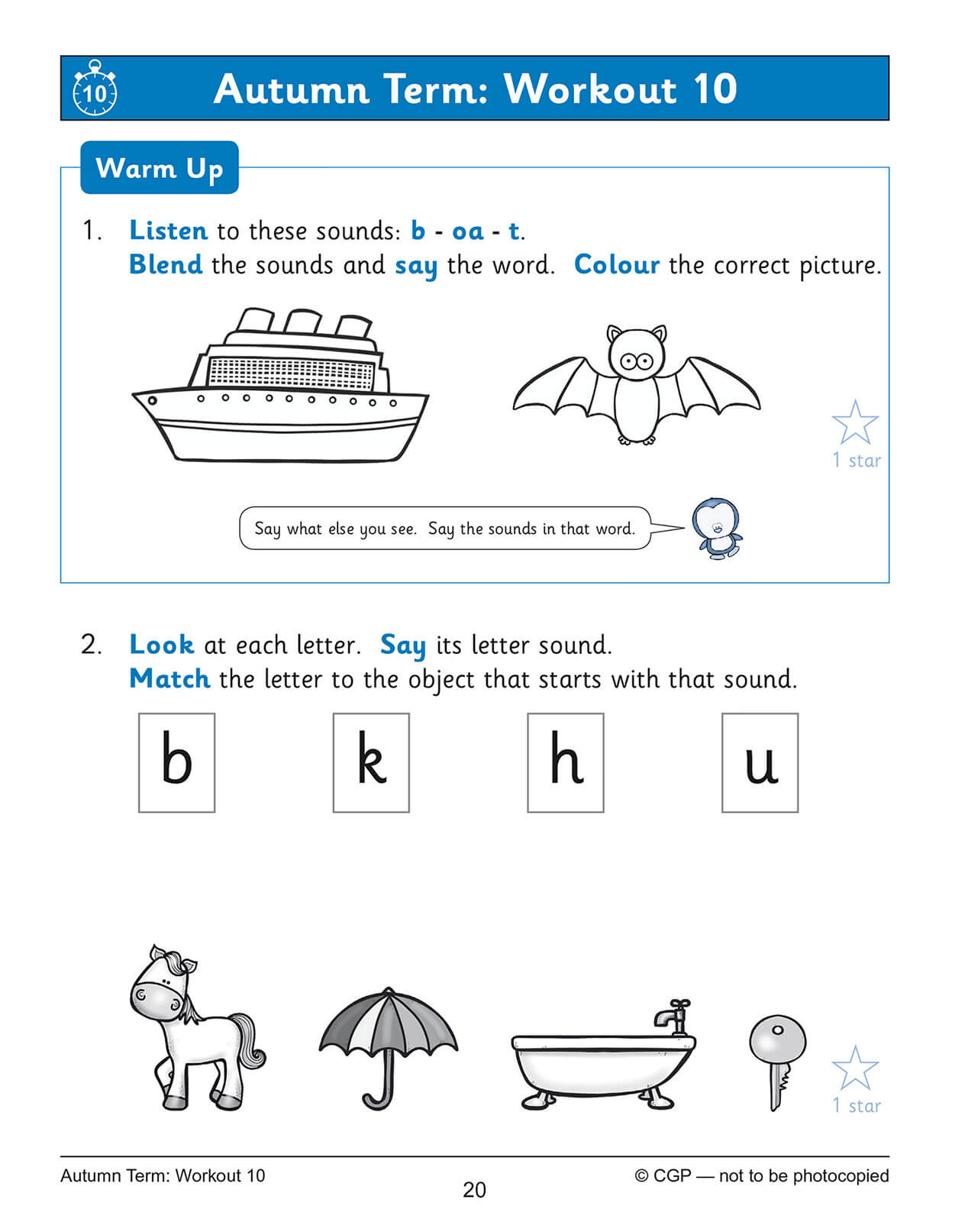 Reception English Phonics 10-Minute Weekly Workouts