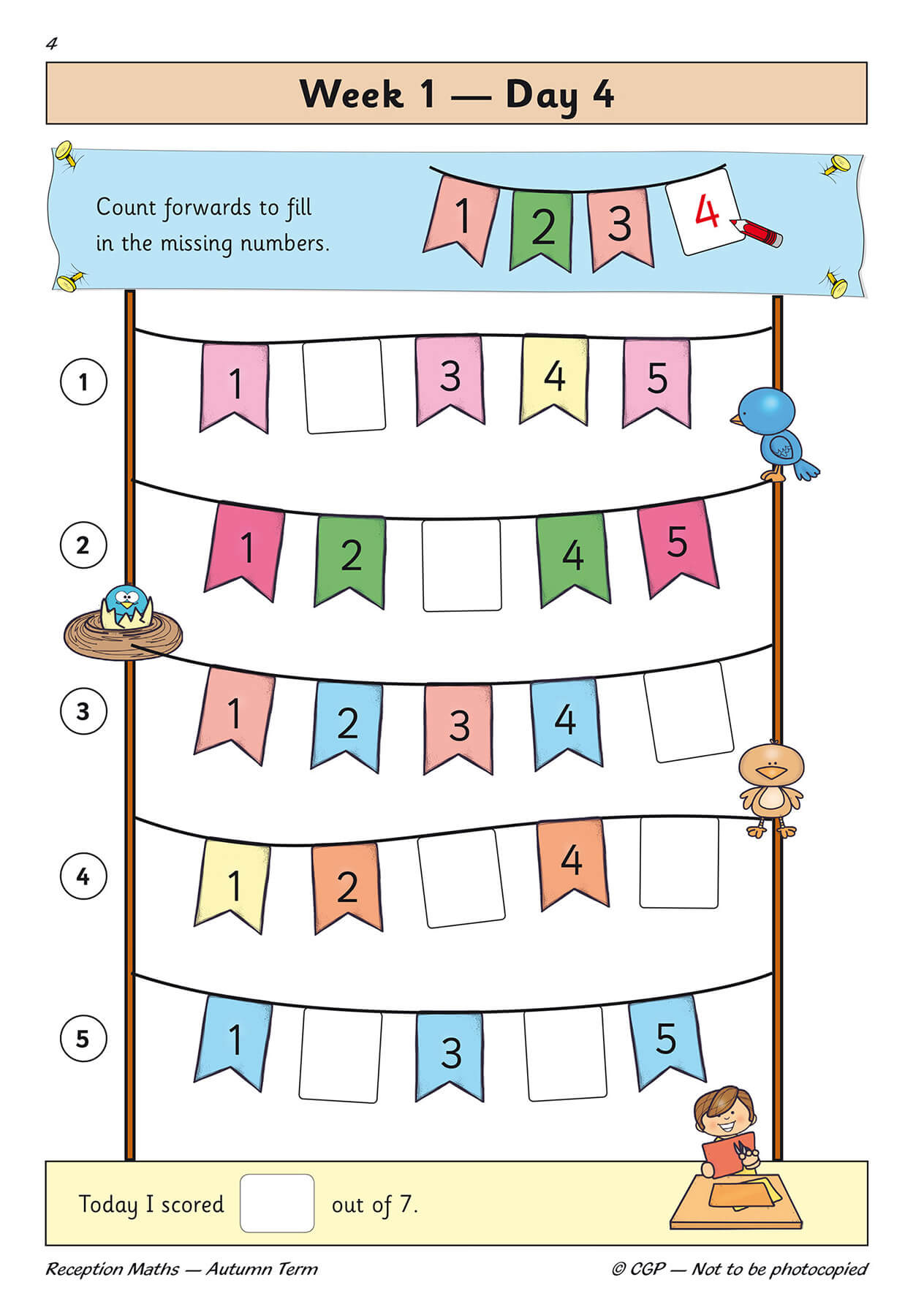 Reception Maths Daily Practice Book: Autumn Term