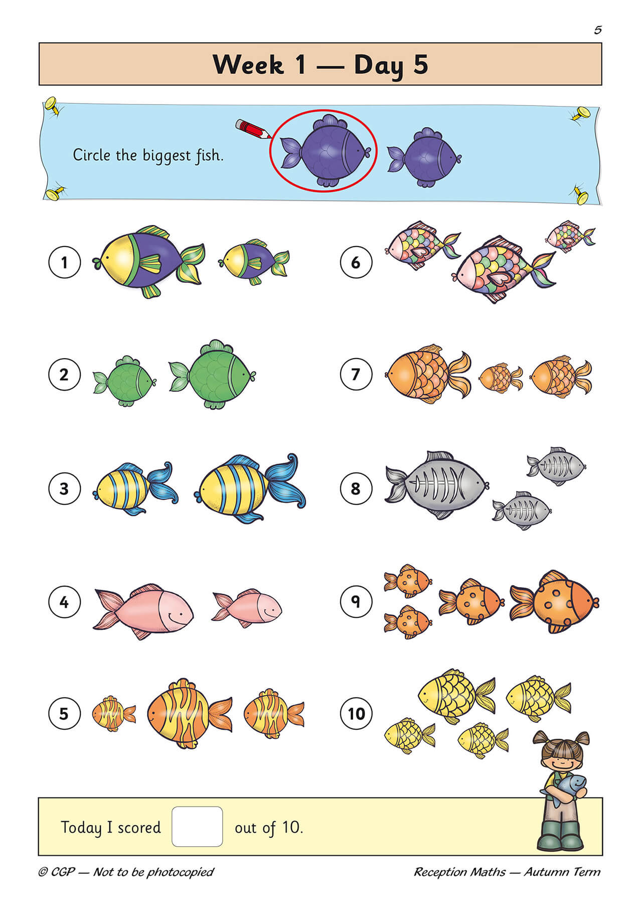 Reception Maths Daily Practice Book: Autumn Term