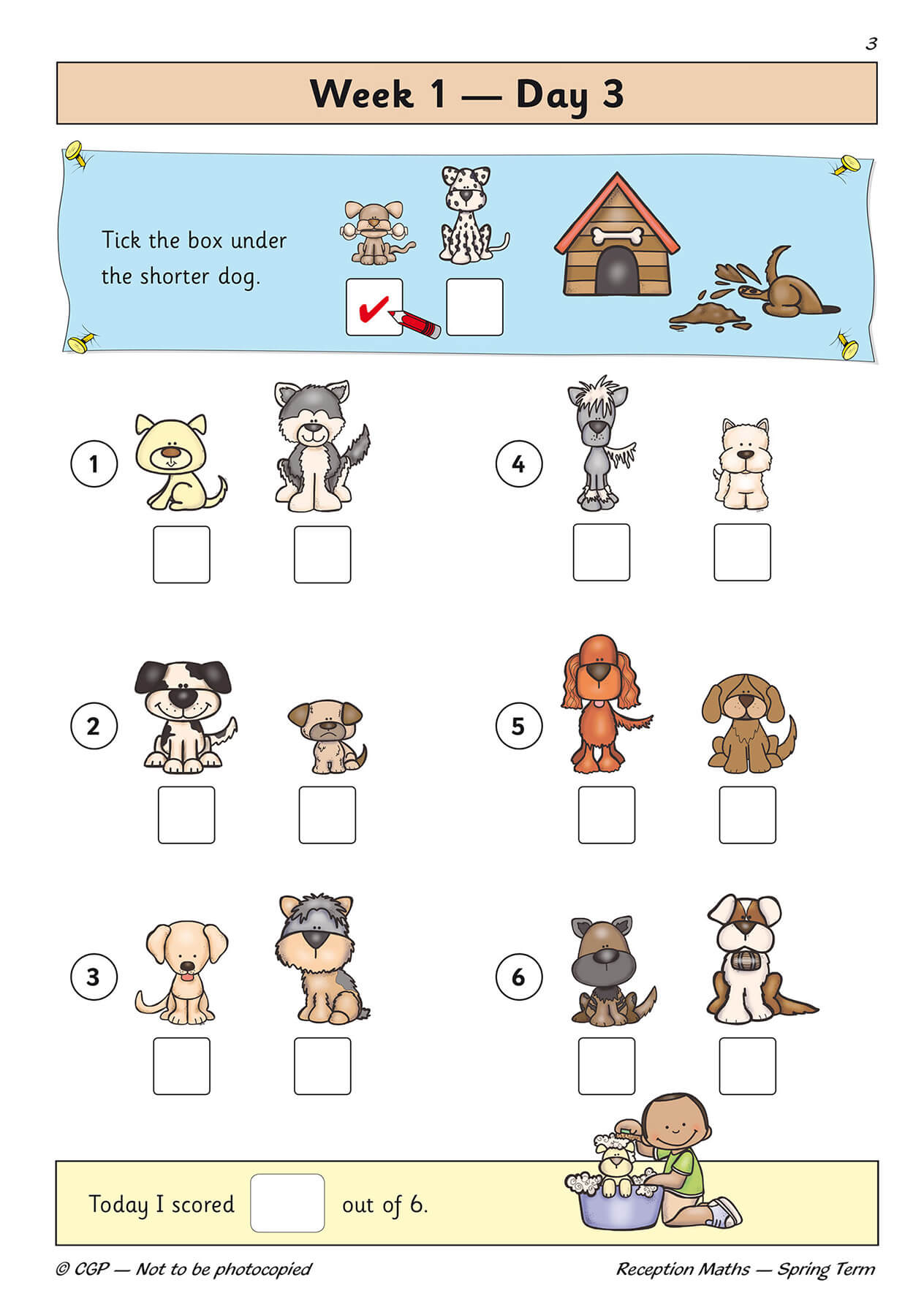 Reception Maths Daily Practice Book: Spring Term