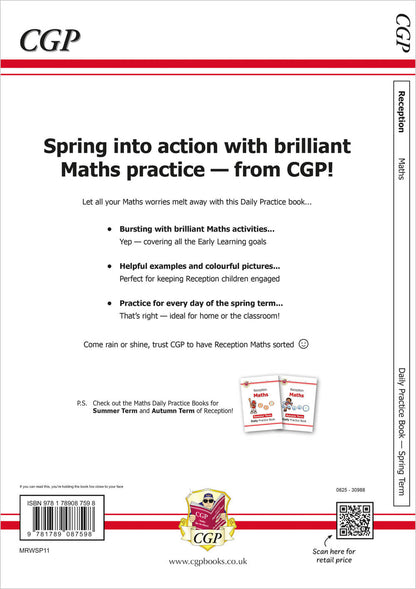 Reception Maths Daily Practice Book: Spring Term
